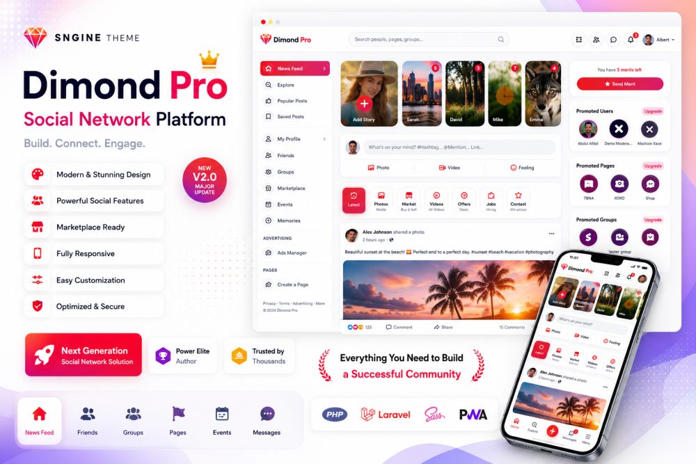 Diamond Pro Sngine Theme